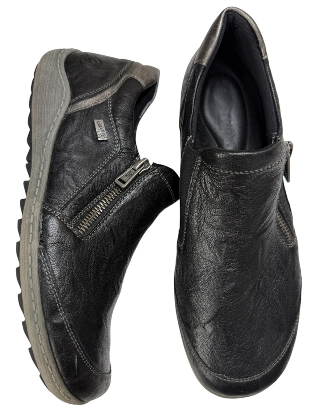 REMONTE by Rieker Women's Liv 28 Side Zip Leather Sneaker Sz 8